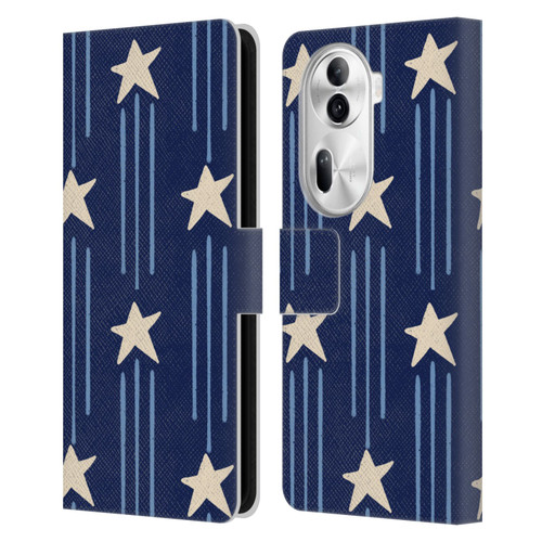 Gabriela Thomeu Art Big Dark Star Leather Book Wallet Case Cover For OPPO Reno11