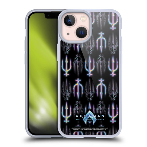 Aquaman And The Lost Kingdom Graphics Trident Pattern Soft Gel Case for Apple iPhone 13 Mini