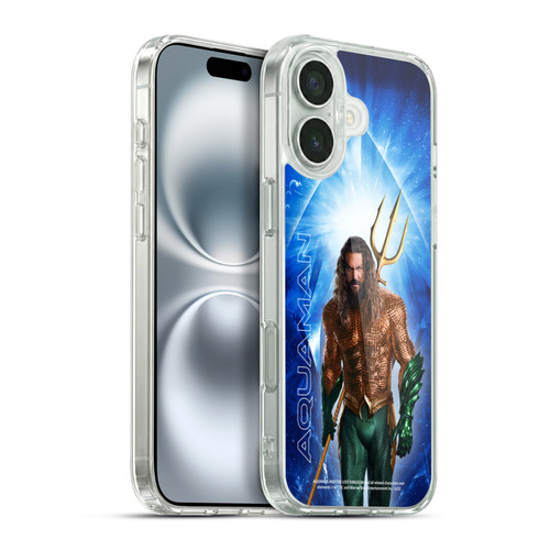 Aquaman And The Lost Kingdom Graphics Arthur Curry Soft Gel Case for Apple iPhone 16 Plus & MagSafe