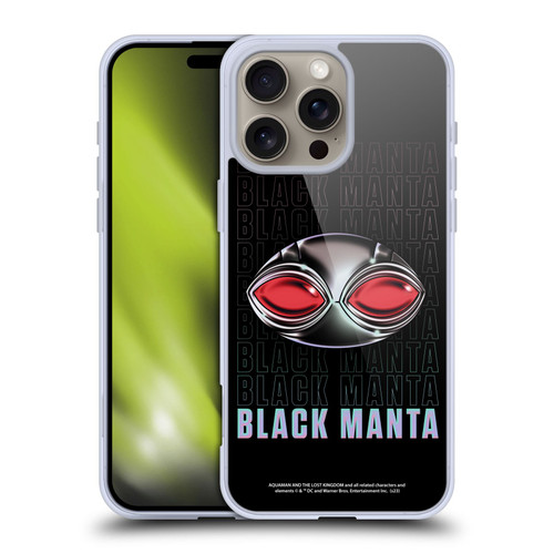 Aquaman And The Lost Kingdom Graphics Black Manta Helmet Soft Gel Case for Apple iPhone 16 Pro Max
