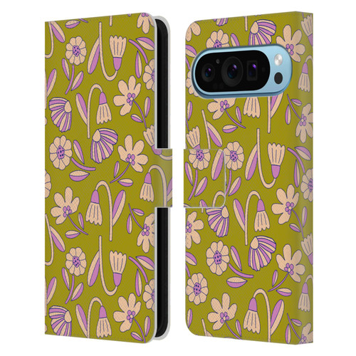 Gabriela Thomeu Floral Art Deco Leather Book Wallet Case Cover For Google Pixel 9 / Pixel 9 Pro