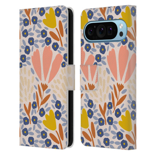 Gabriela Thomeu Floral Spring Flower Field Leather Book Wallet Case Cover For Google Pixel 9 / Pixel 9 Pro