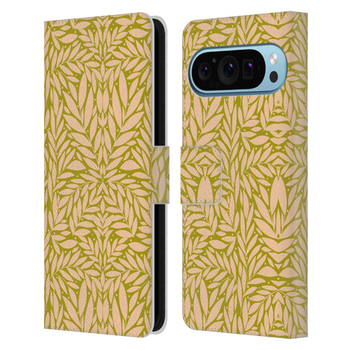 Gabriela Thomeu Floral Vintage Leaves Leather Book Wallet Case Cover For Google Pixel 9 / Pixel 9 Pro