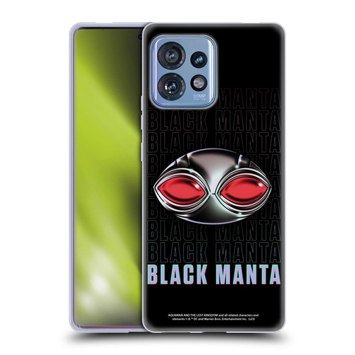 Aquaman And The Lost Kingdom Graphics Black Manta Helmet Soft Gel Case for Motorola Moto Edge 40 Pro