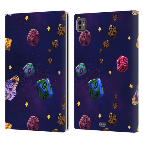 Carla Morrow Patterns Dice Numbers Leather Book Wallet Case Cover For Apple iPad Pro 11 M4 2024