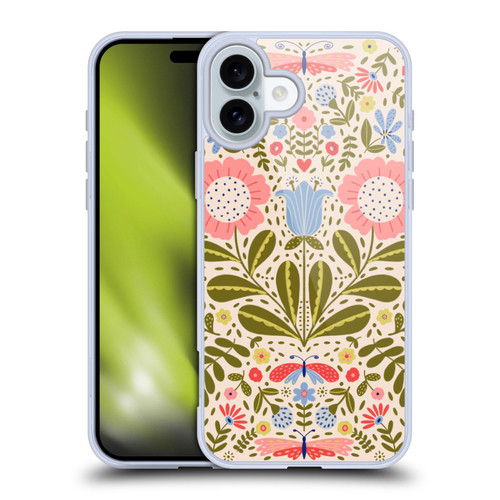 Gabriela Thomeu Floral Blooms & Butterflies Soft Gel Case for Apple iPhone 16 Plus