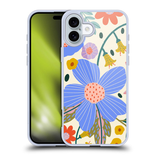 Gabriela Thomeu Floral Pure Joy - Colorful Floral Soft Gel Case for Apple iPhone 16 Plus