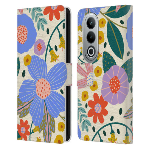Gabriela Thomeu Floral Pure Joy - Colorful Floral Leather Book Wallet Case Cover For OPPO OnePlus Ace 3V 5G