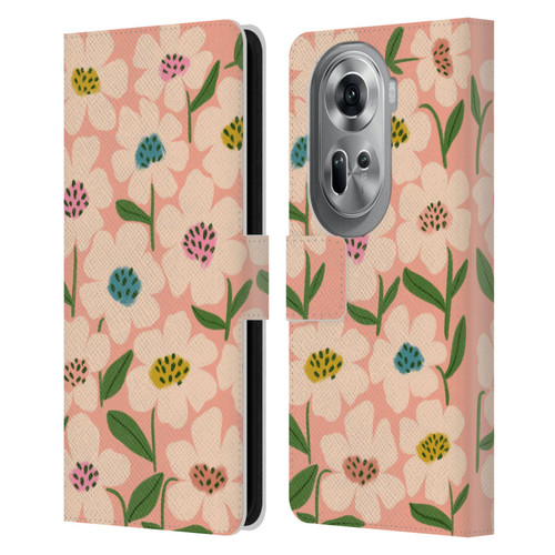 Gabriela Thomeu Floral Blossom Leather Book Wallet Case Cover For OPPO Reno11 Pro