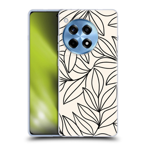 Gabriela Thomeu Floral Black And White Leaves Soft Gel Case for OPPO OnePlus Ace 3 5G