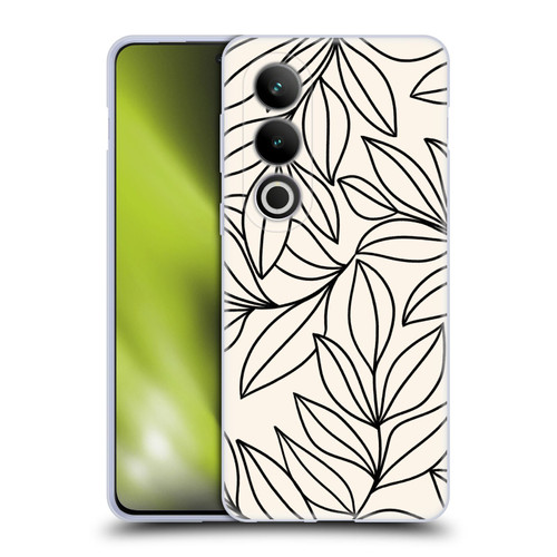 Gabriela Thomeu Floral Black And White Leaves Soft Gel Case for OPPO OnePlus Ace 3V 5G