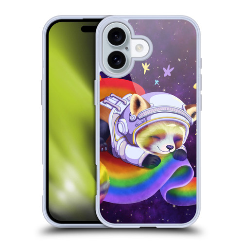 Carla Morrow Rainbow Animals Red Panda Sleeping Soft Gel Case for Apple iPhone 16