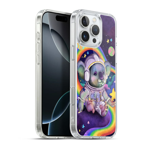 Carla Morrow Rainbow Animals Koala In Space Soft Gel Case for Apple iPhone 16 Pro Max & MagSafe