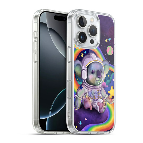 Carla Morrow Rainbow Animals Koala In Space Soft Gel Case for Apple iPhone 16 Pro & MagSafe