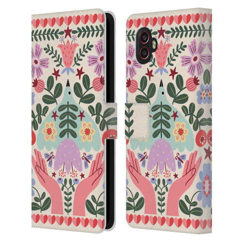 Gabriela Thomeu Floral Folk Flora Leather Book Wallet Case Cover For Samsung Galaxy Xcover6 Pro/Pro2