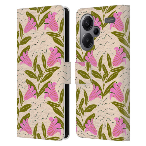 Gabriela Thomeu Floral Tulip Leather Book Wallet Case Cover For Xiaomi Redmi Note 13 Pro Plus 5G
