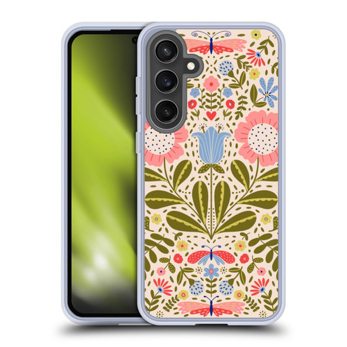 Gabriela Thomeu Floral Blooms & Butterflies Soft Gel Case for Samsung Galaxy S24 FE