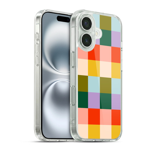 Gabriela Thomeu Retro Checkered Rainbow Vibe Soft Gel Case for Apple iPhone 16 & MagSafe