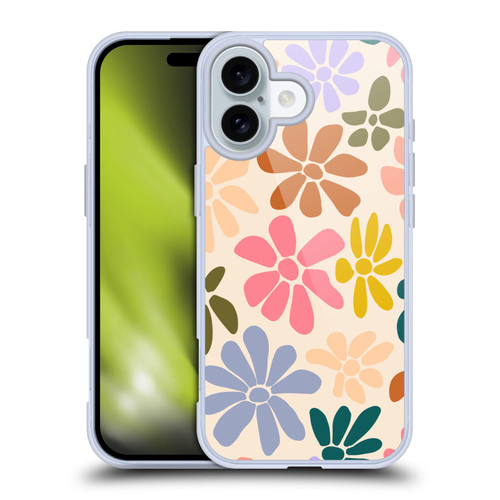 Gabriela Thomeu Retro Rainbow Color Floral Soft Gel Case for Apple iPhone 16