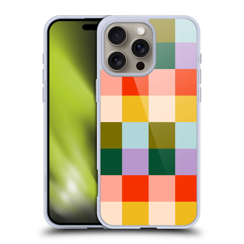 Gabriela Thomeu Retro Checkered Rainbow Vibe Soft Gel Case for Apple iPhone 16 Pro Max