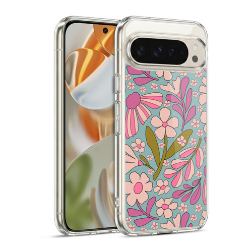 Gabriela Thomeu Retro Groovy 70s Blue Soft Gel Case for Google Pixel 9 / Pixel 9 Pro