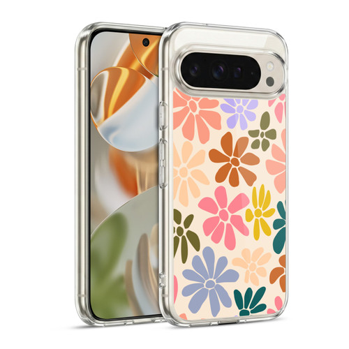 Gabriela Thomeu Retro Rainbow Color Floral Soft Gel Case for Google Pixel 9 / Pixel 9 Pro