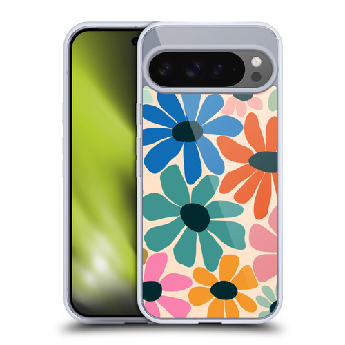 Gabriela Thomeu Retro Fun Floral Rainbow Color Soft Gel Case for Google Pixel 9 Pro XL