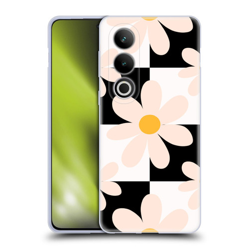 Gabriela Thomeu Retro Black & White Checkered Daisies Soft Gel Case for OPPO OnePlus Ace 3V 5G