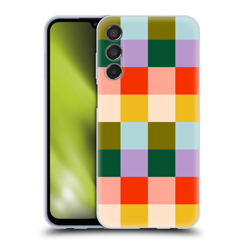Gabriela Thomeu Retro Checkered Rainbow Vibe Soft Gel Case for Samsung Galaxy M15/F15 5G