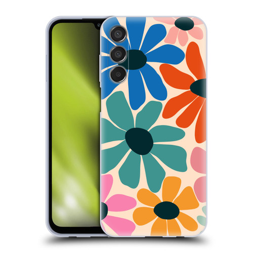 Gabriela Thomeu Retro Fun Floral Rainbow Color Soft Gel Case for Samsung Galaxy M15/F15 5G