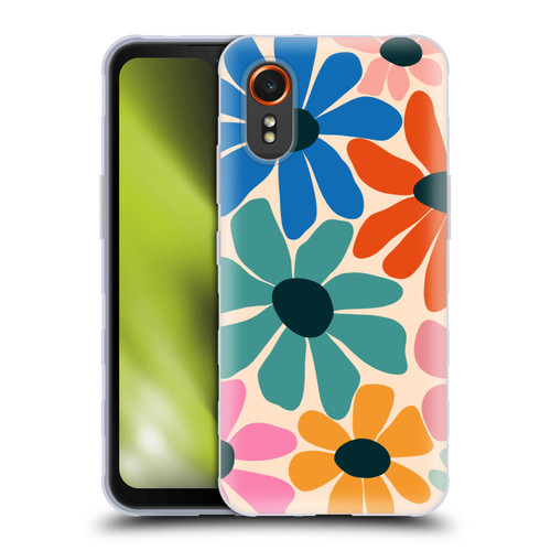 Gabriela Thomeu Retro Fun Floral Rainbow Color Soft Gel Case for Samsung Galaxy Xcover7 5G
