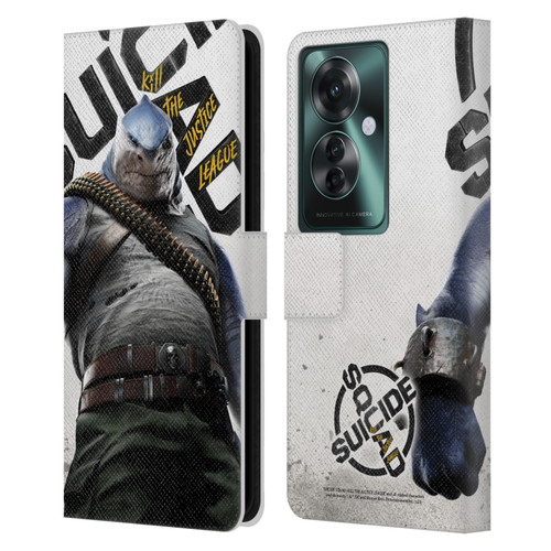 Suicide Squad: Kill The Justice League Key Art King Shark Leather Book Wallet Case Cover For OPPO Reno11 F 5G / F25 Pro 5G