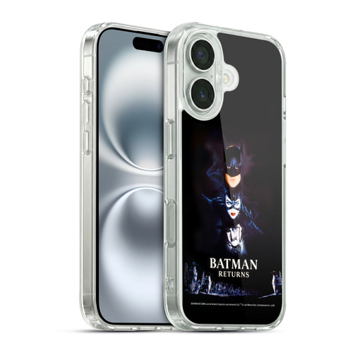 Batman Returns Key Art Poster Soft Gel Case for Apple iPhone 16 & MagSafe