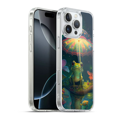 JK Stewart Art Frog With Umbrella Soft Gel Case for Apple iPhone 16 Pro Max