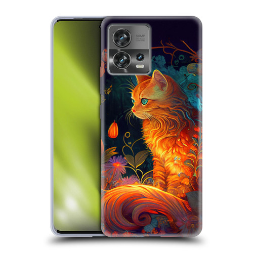 JK Stewart Art Cat Soft Gel Case for Motorola Moto Edge 30 Fusion