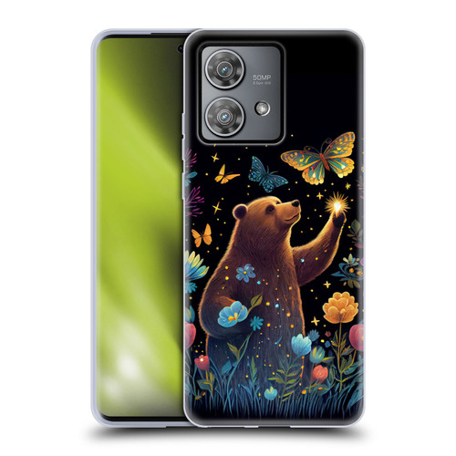 JK Stewart Art Bear Reaching Up Soft Gel Case for Motorola Edge 40 Neo 5G