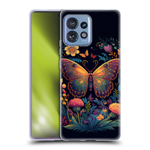 JK Stewart Art Butterfly In Night Garden Soft Gel Case for Motorola Moto Edge 40 Pro