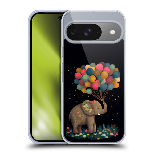 JK Stewart Art Elephant Holding Balloon Soft Gel Case for Google Pixel 9 / Pixel 9 Pro