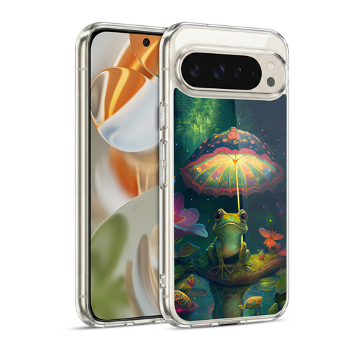 JK Stewart Art Frog With Umbrella Soft Gel Case for Google Pixel 9 / Pixel 9 Pro