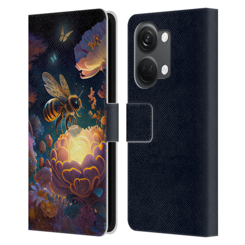 JK Stewart Art Bee Leather Book Wallet Case Cover For OnePlus Nord 3 5G