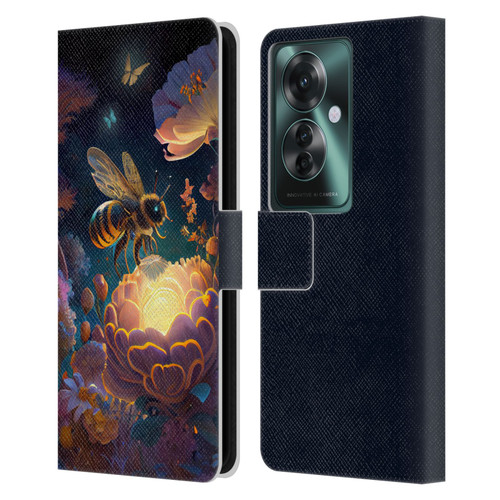 JK Stewart Art Bee Leather Book Wallet Case Cover For OPPO Reno11 F 5G / F25 Pro 5G