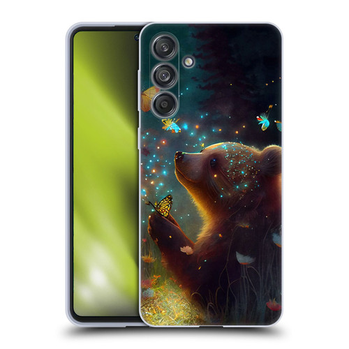 JK Stewart Art Bear Soft Gel Case for Samsung Galaxy M55 5G