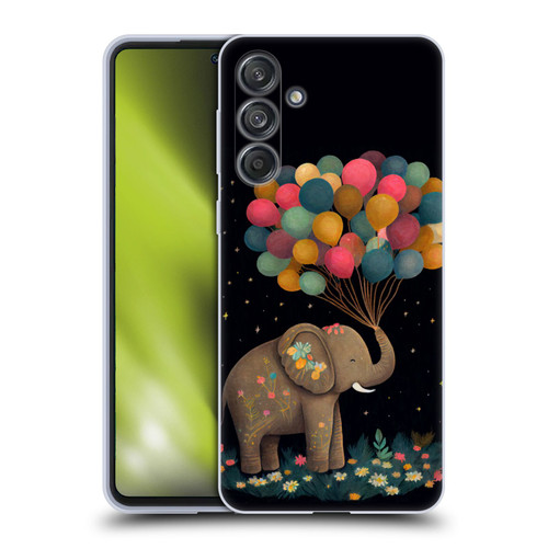 JK Stewart Art Elephant Holding Balloon Soft Gel Case for Samsung Galaxy M55 5G