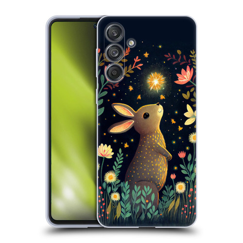 JK Stewart Art Rabbit Catching Falling Star Soft Gel Case for Samsung Galaxy M55 5G