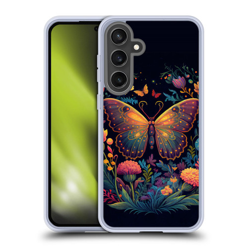 JK Stewart Art Butterfly In Night Garden Soft Gel Case for Samsung Galaxy S24 FE