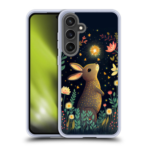 JK Stewart Art Rabbit Catching Falling Star Soft Gel Case for Samsung Galaxy S24 FE