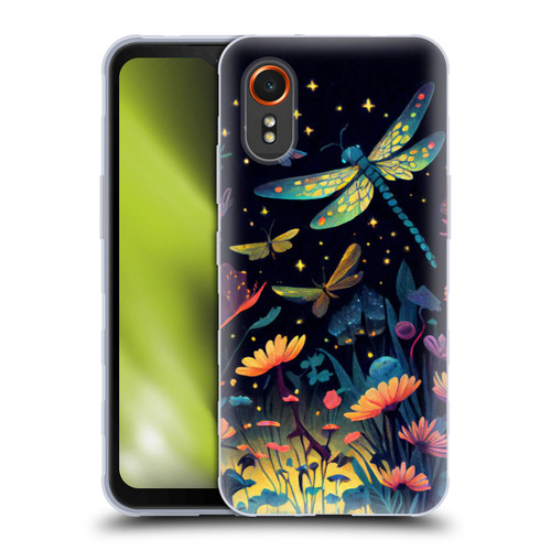 JK Stewart Art Dragonflies In Night Garden Soft Gel Case for Samsung Galaxy Xcover7 5G