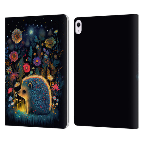 JK Stewart Graphics Little Hedgehog Leather Book Wallet Case Cover For Apple iPad Air 13 2024