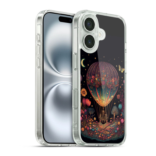 JK Stewart Graphics Hot Air Balloon Garden Soft Gel Case for Apple iPhone 16