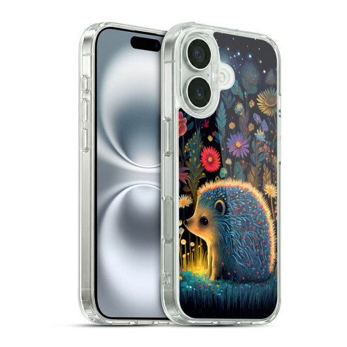 JK Stewart Graphics Little Hedgehog Soft Gel Case for Apple iPhone 16